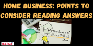 Home Business: Points to Consider Reading Answers